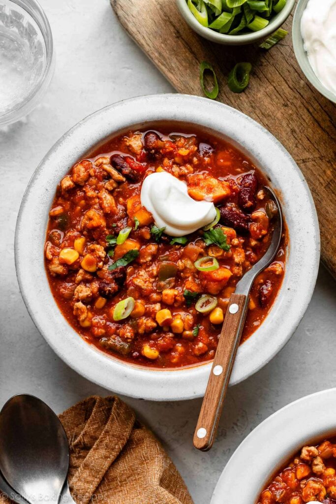 Turkey Sweet Potato Chili (Slow Cooker)