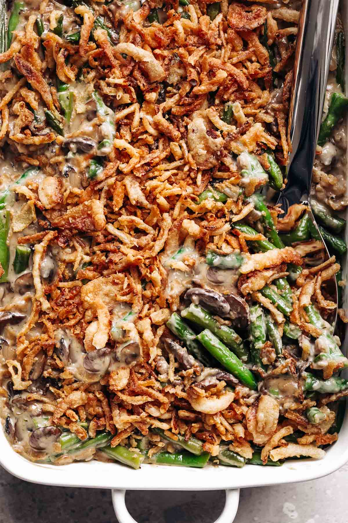 Fresh Green Bean Casserole - Cafe Delites