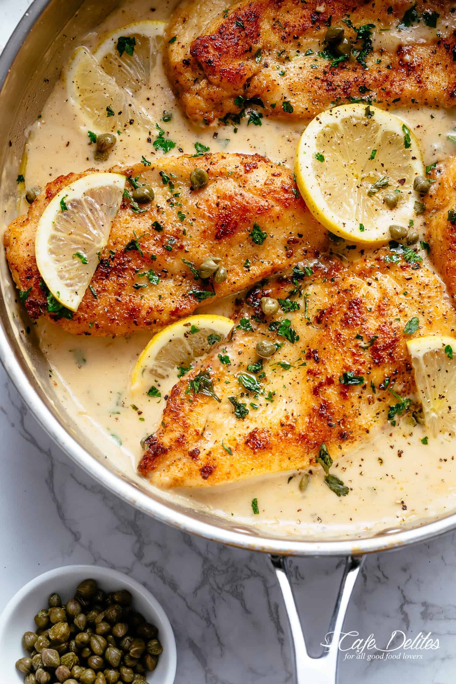 Creamy Lemon Parmesan Chicken - Cafe Delites