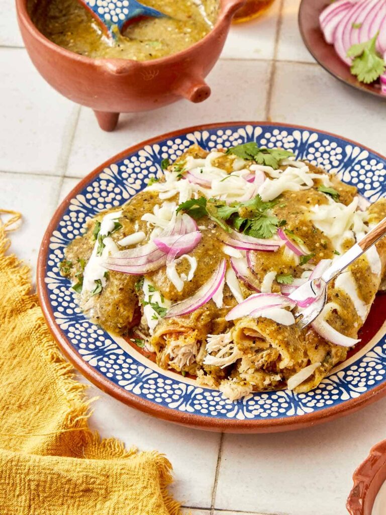 Enchiladas Verdes - Cafe Delites