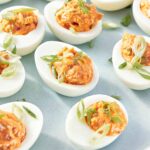 Buffalo Chicken Deviled Eggs - Cafe Delites