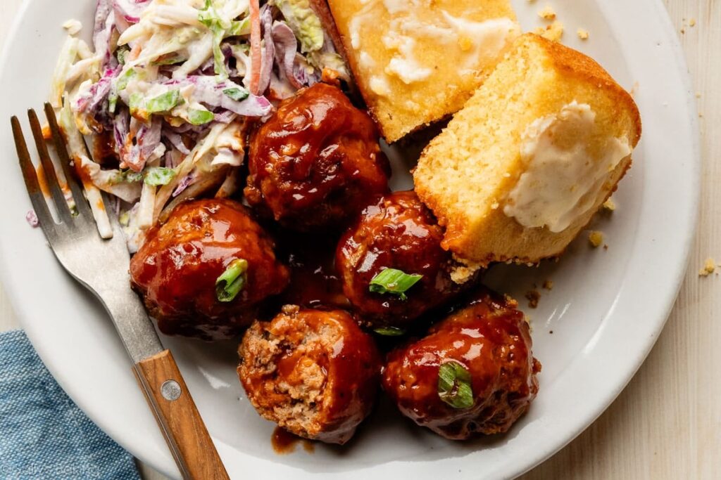 Slow Cooker BBQ Meatballs - Sally's Baking