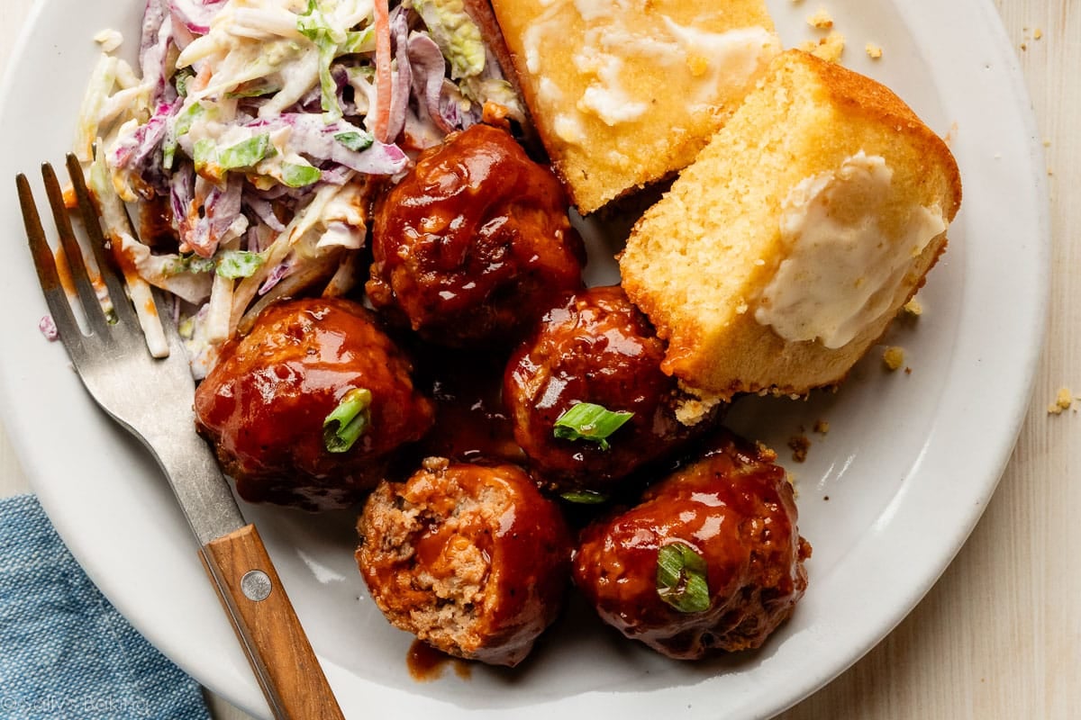 Slow Cooker BBQ Meatballs - Sally's Baking